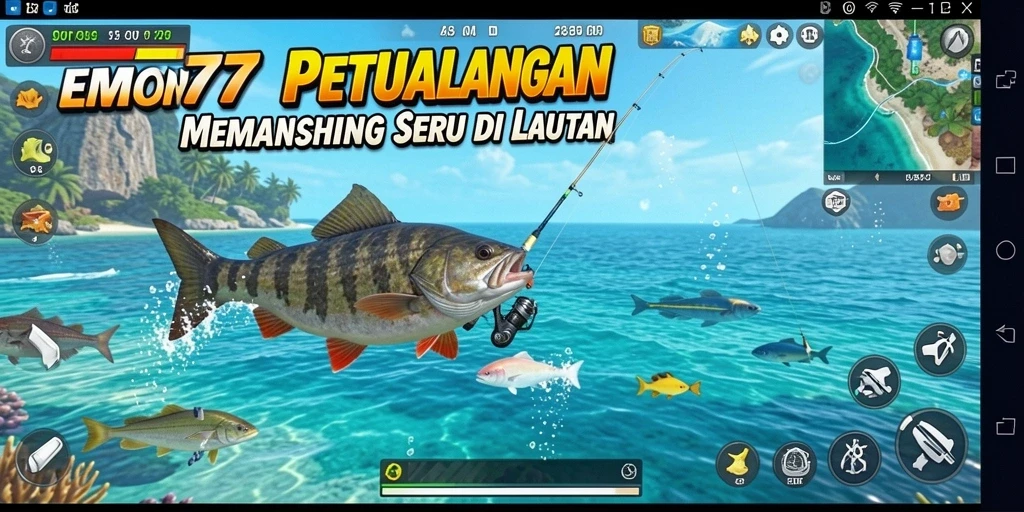 Tampilan gameplay memancing yang mengesankan di EMON777.