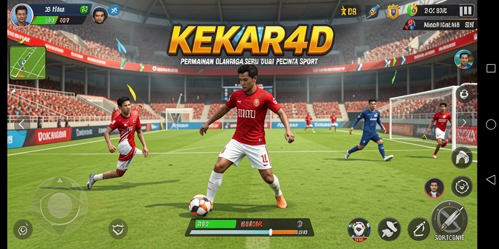 Tampilan gameplay menegangkan dalam pertandingan olahraga.