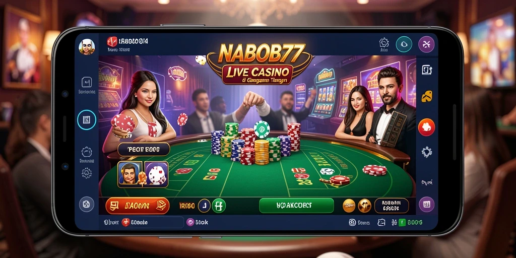 Tampilan gameplay Live Casino yang mendebarkan dan interaktif.