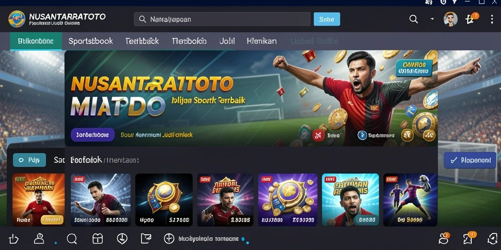 Tampilan permainan sportsbook di NUSANTARATOTO yang mendebarkan.