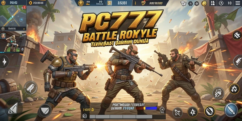 Tampilan menarik dari gameplay PC777 dalam pertempuran Battle Royale.
