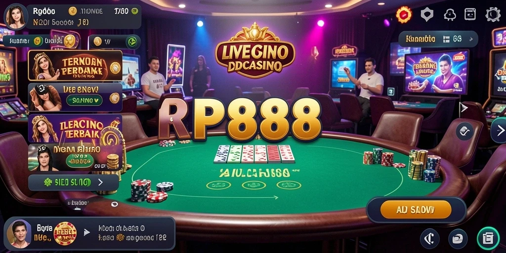 Tampilan gameplay mendebarkan dari Live Casino RP888 dengan dealer profesional.