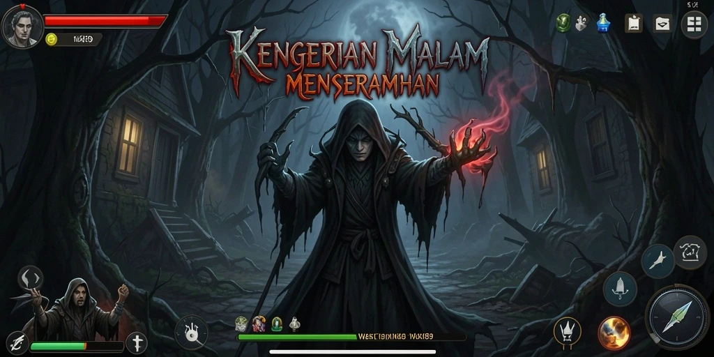 Tampilan gameplay menegangkan dari WAK89 yang menyeramkan.